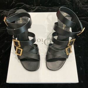Christian Dior Black sandals, only worn a few times.